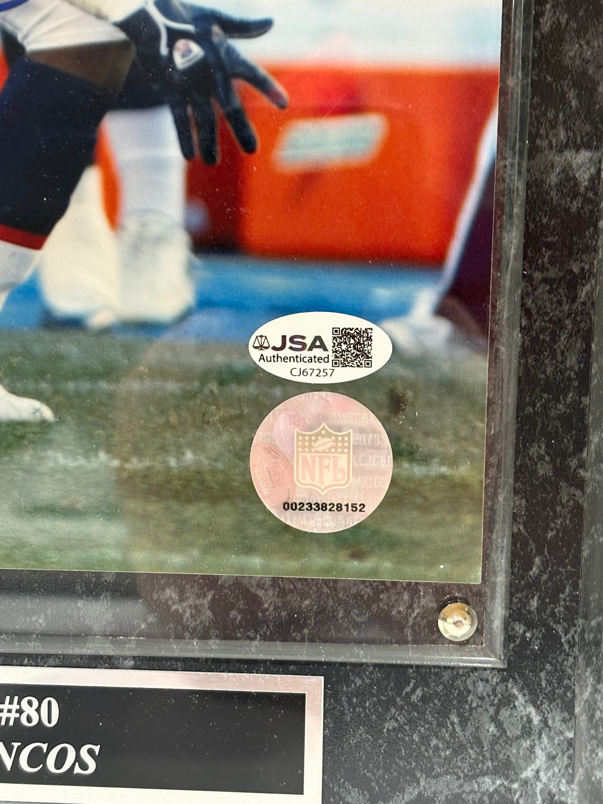 Rod Smith Autographed 8x10 Photo "ROF 12" with Plaque — Denver Broncos | JSA COA