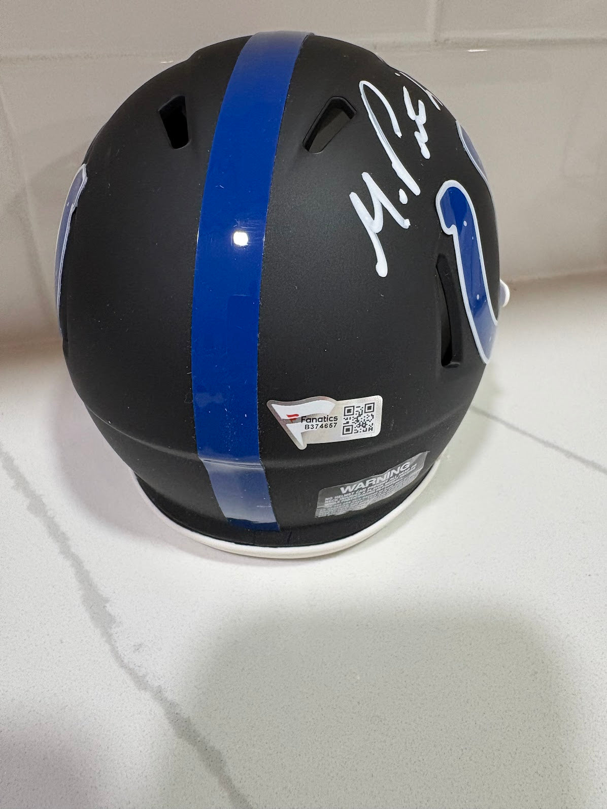 Michael Pittman Jr. Autographed Mini Helmet — Indianapolis Colts | Fanatics COA