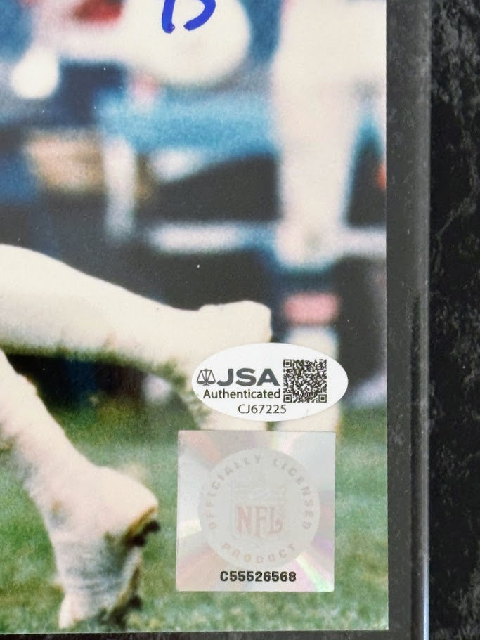 Steve Foley Autographed 8x10 Photo — Denver Broncos with Plaque | JSA COA