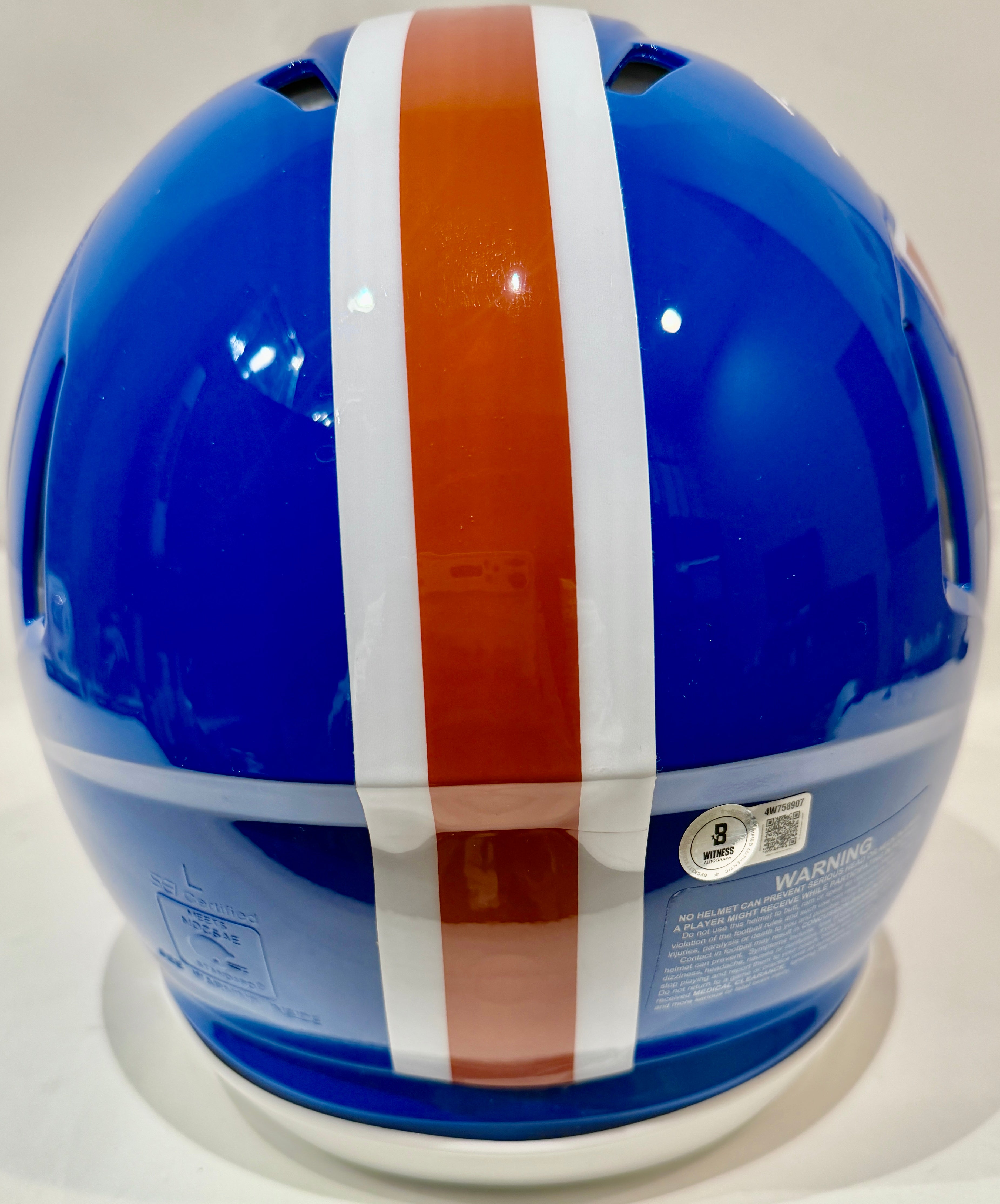 Bo Nix Autographed Denver Broncos D Logo NFL Pro Helmet BAS COA - Latitude Sports Marketing