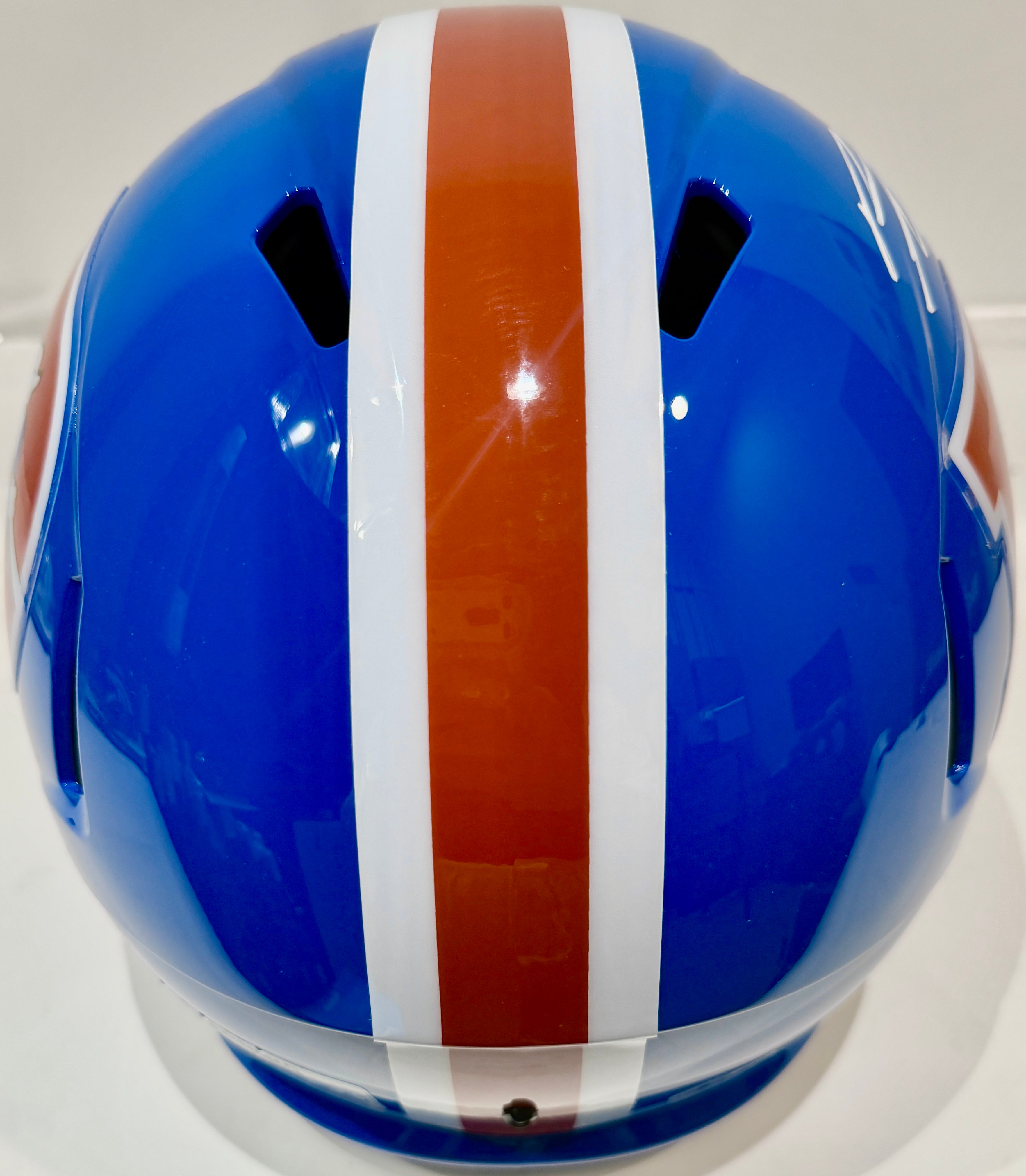 Bo Nix Autographed Denver Broncos D Logo Replica Helmet BAS COA - Latitude Sports Marketing