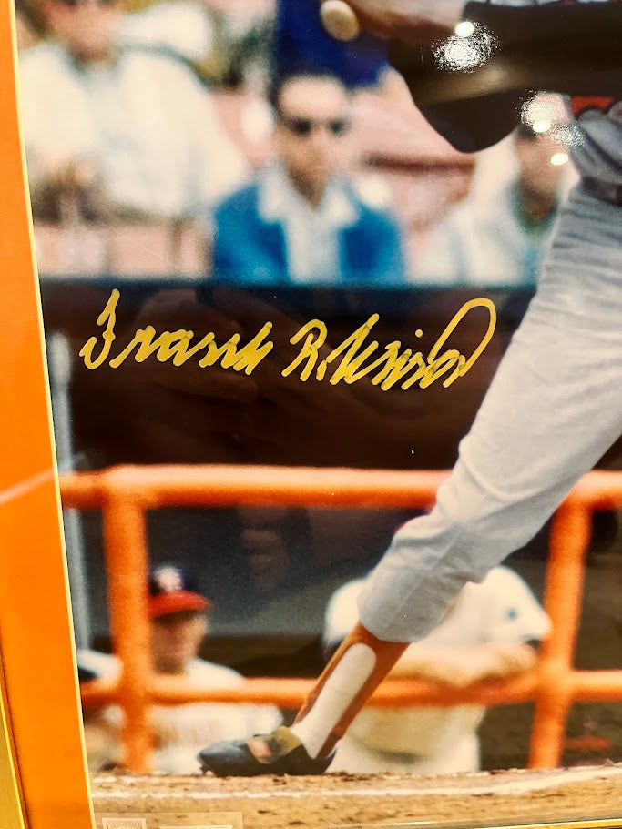 Frank Robinson Autographed 16x20 Photo w/ Inscription Framed PSA COA