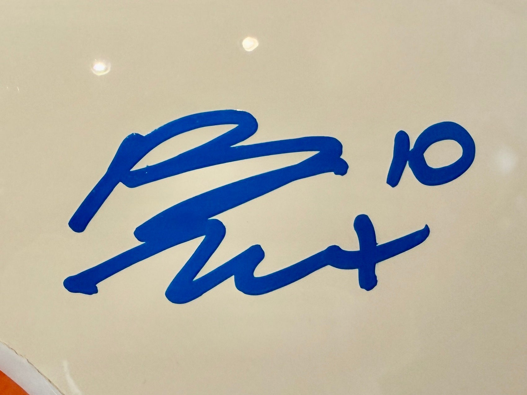 Bo Nix Autographed Denver Broncos Retro NFL Pro Helmet BAS COA - Latitude Sports Marketing