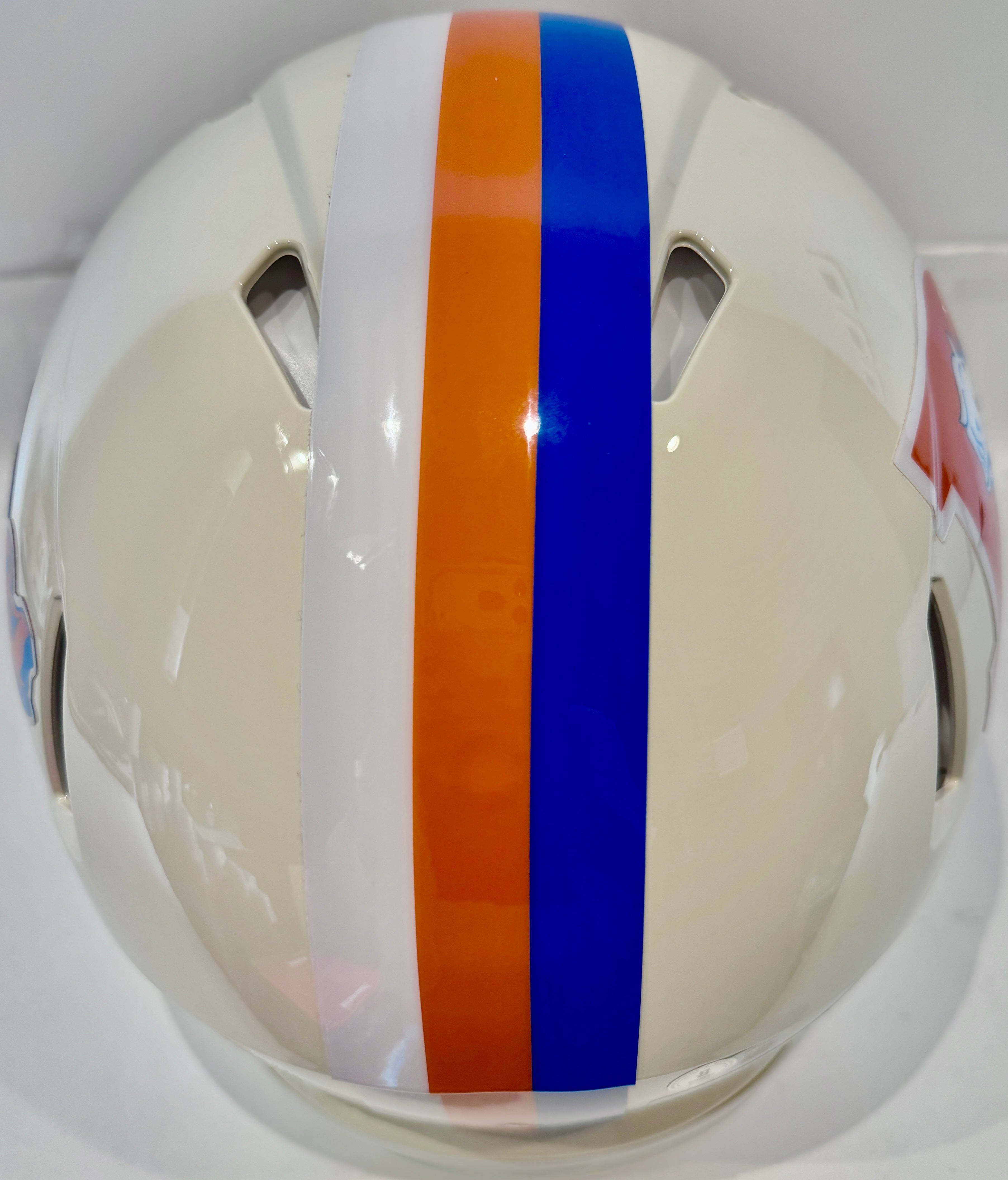 Bo Nix Autographed Denver Broncos Retro NFL Pro Helmet BAS COA - Latitude Sports Marketing