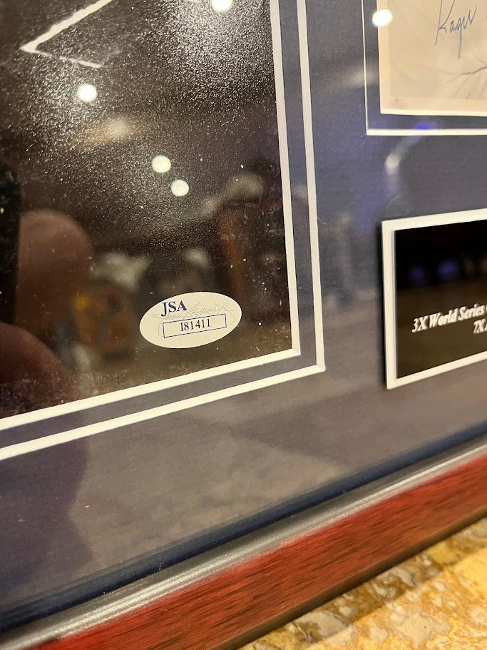 Roger Maris Autographed Photo w/ 11x14 Photo (Stallard, Fisher, Foytack) Framed JSA COA