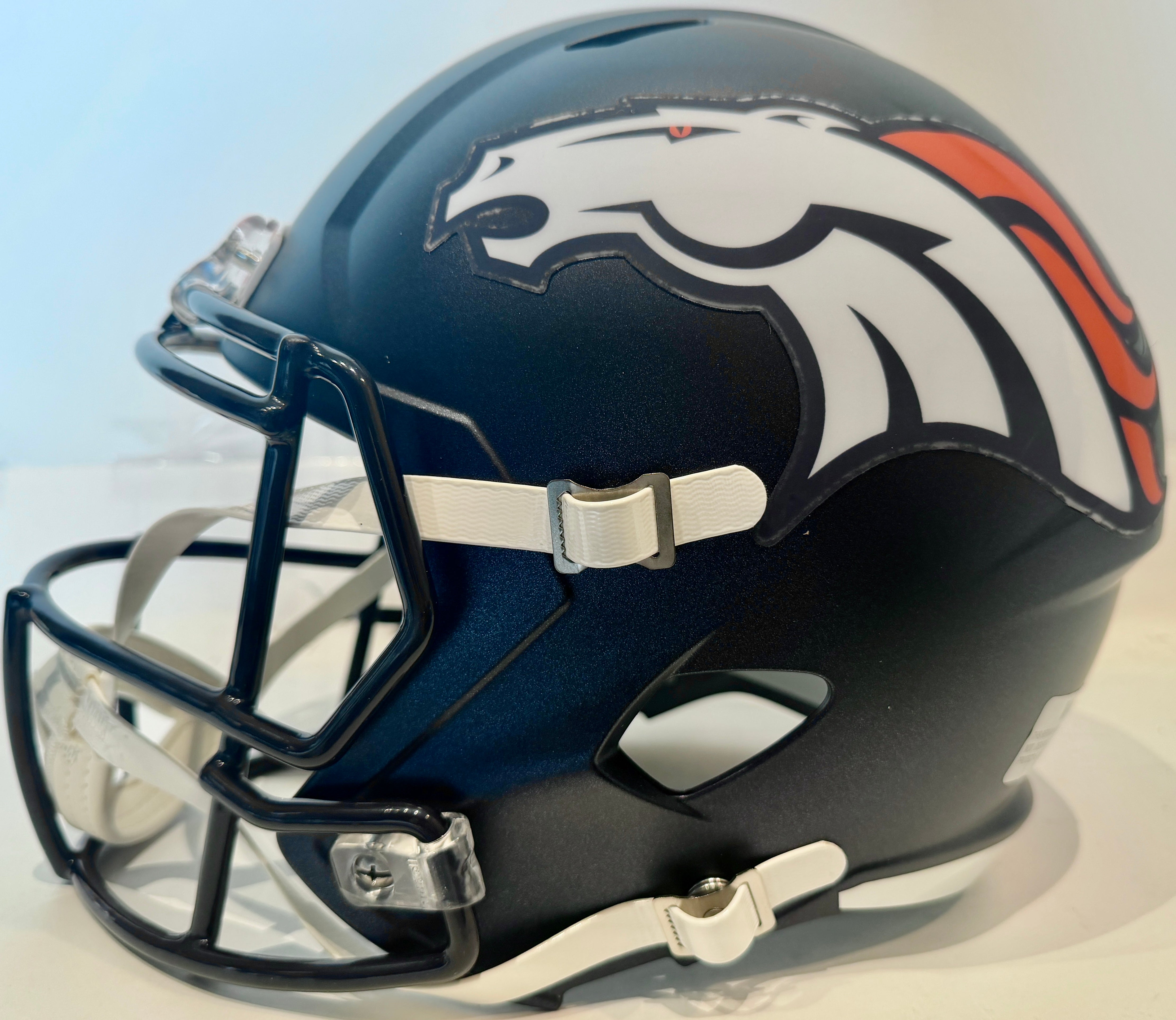 Bo Nix Autographed Denver Broncos Current Replica Helmet BAS COA - Latitude Sports Marketing