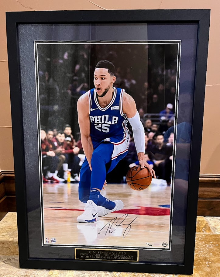 Ben Simmons Autographed 16x20 Photo Framed UDA COA