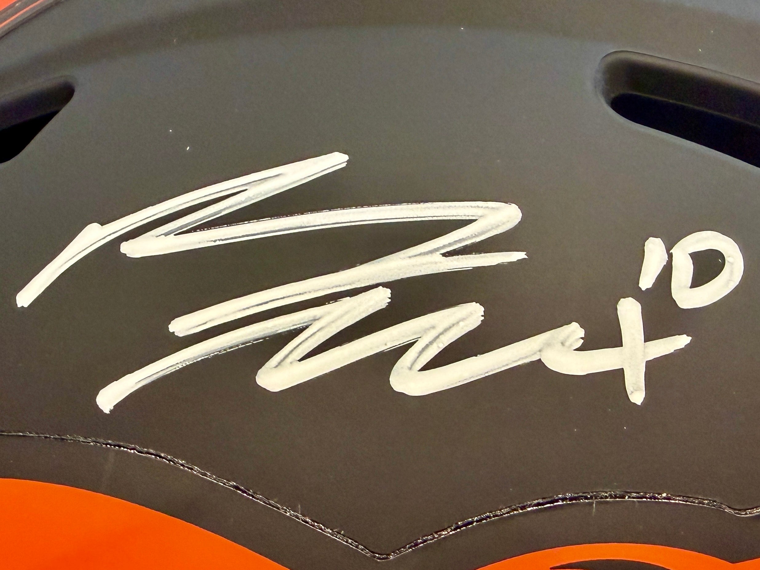 Bo Nix Autographed Denver Broncos Eclipse NFL Pro Helmet BAS COA - Latitude Sports Marketing