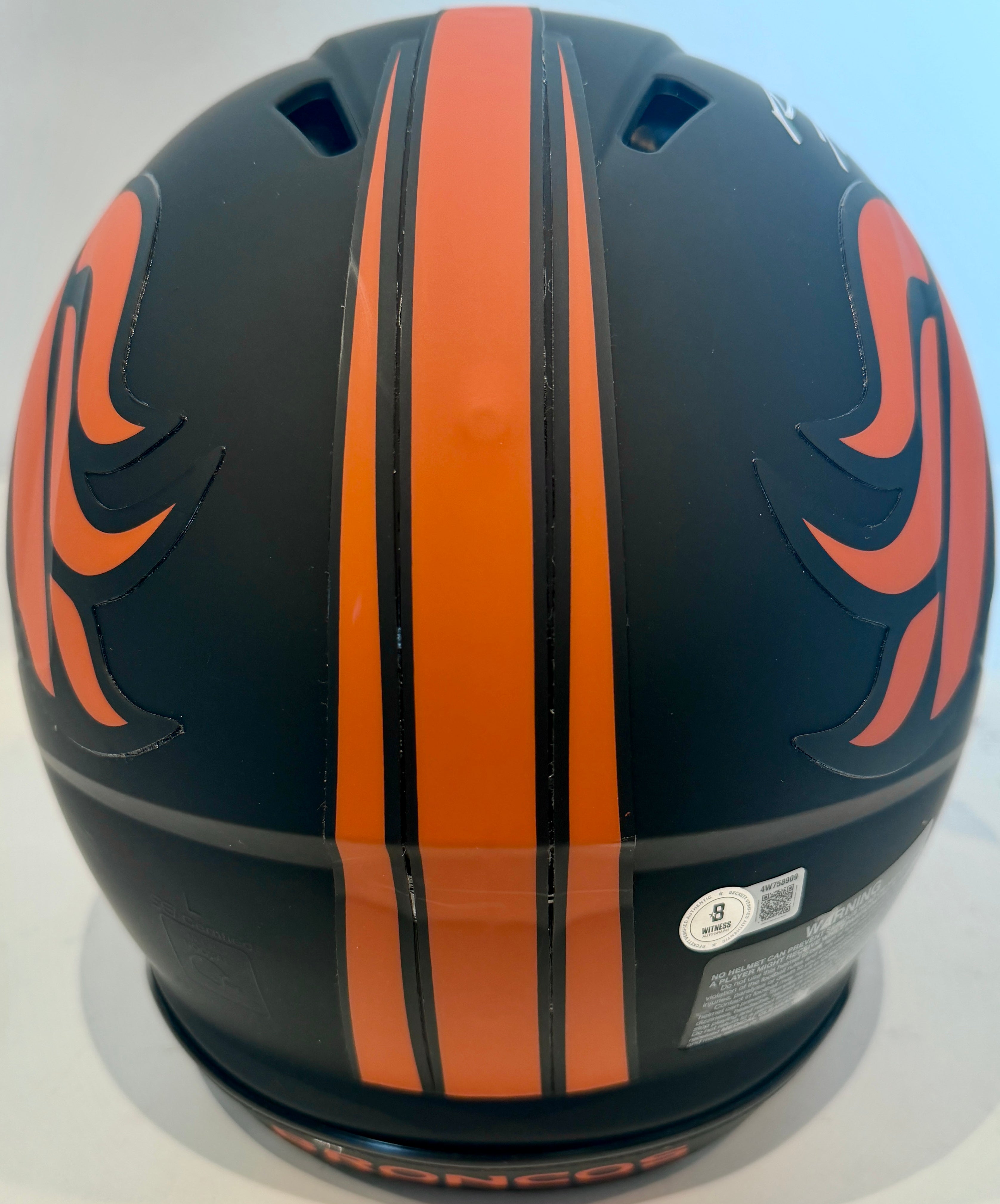 Bo Nix Autographed Denver Broncos Eclipse NFL Pro Helmet BAS COA - Latitude Sports Marketing