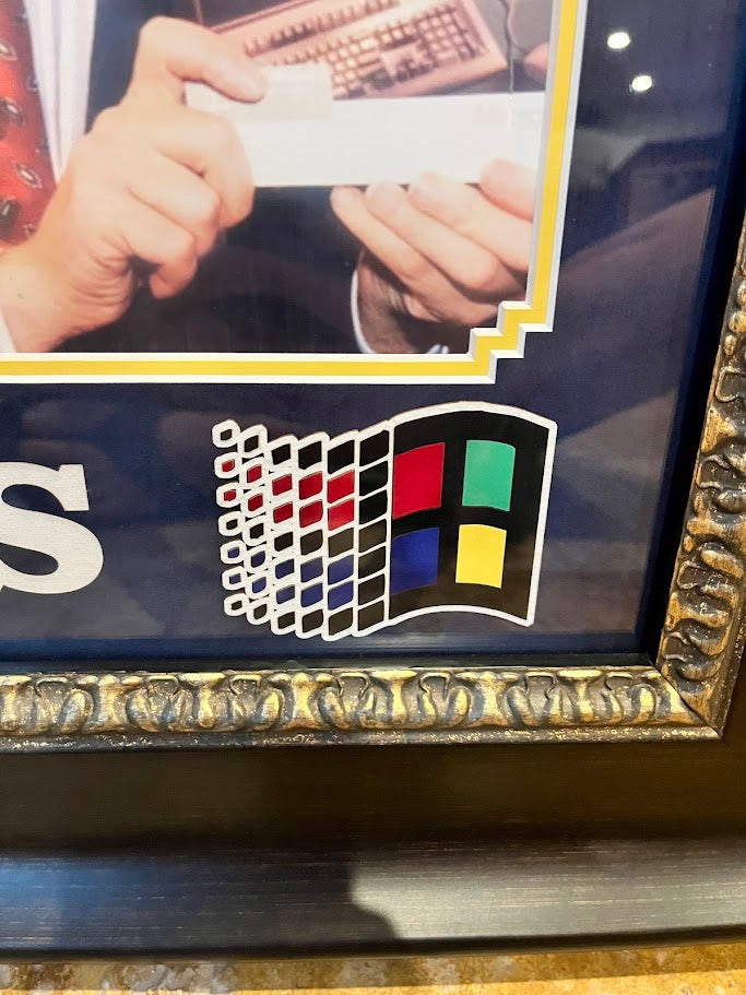 Bill Gates Autographed Card w/ 2 8x10s Framed JSA LOA