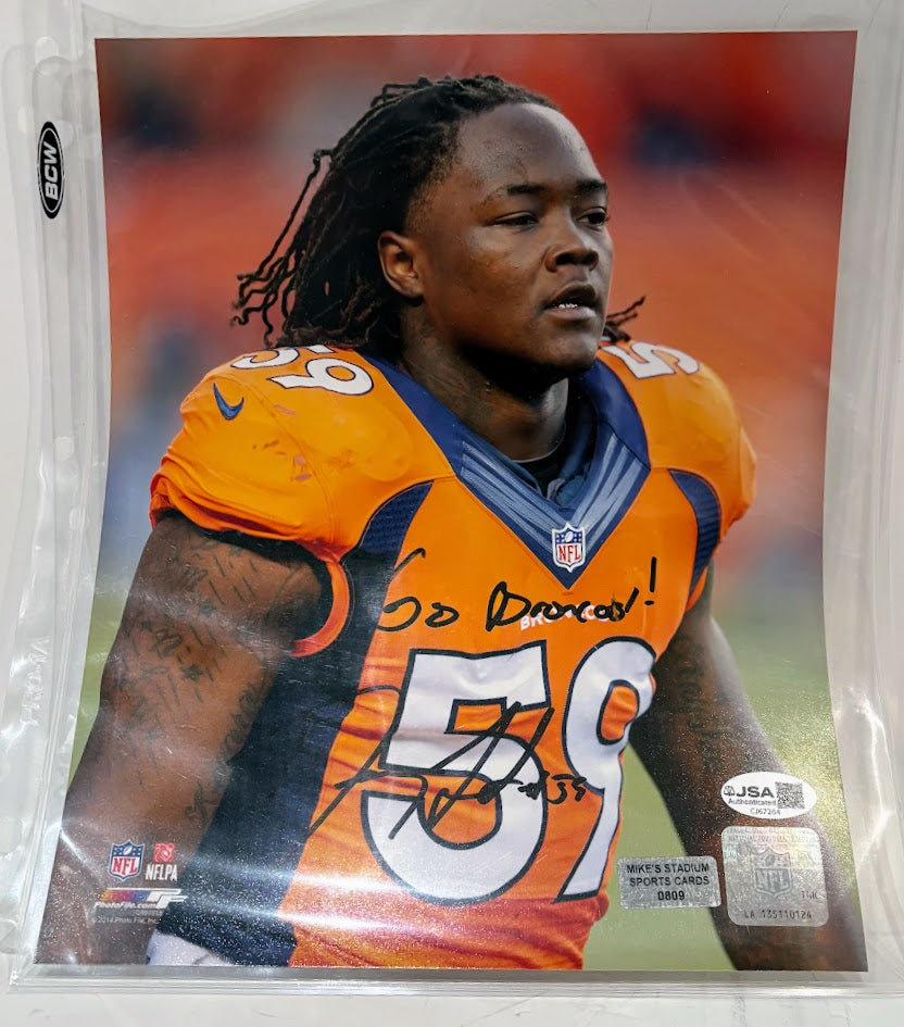 Danny Trevathan Autographed & Inscribed 8x10 Photo — Denver Broncos | JSA COA
