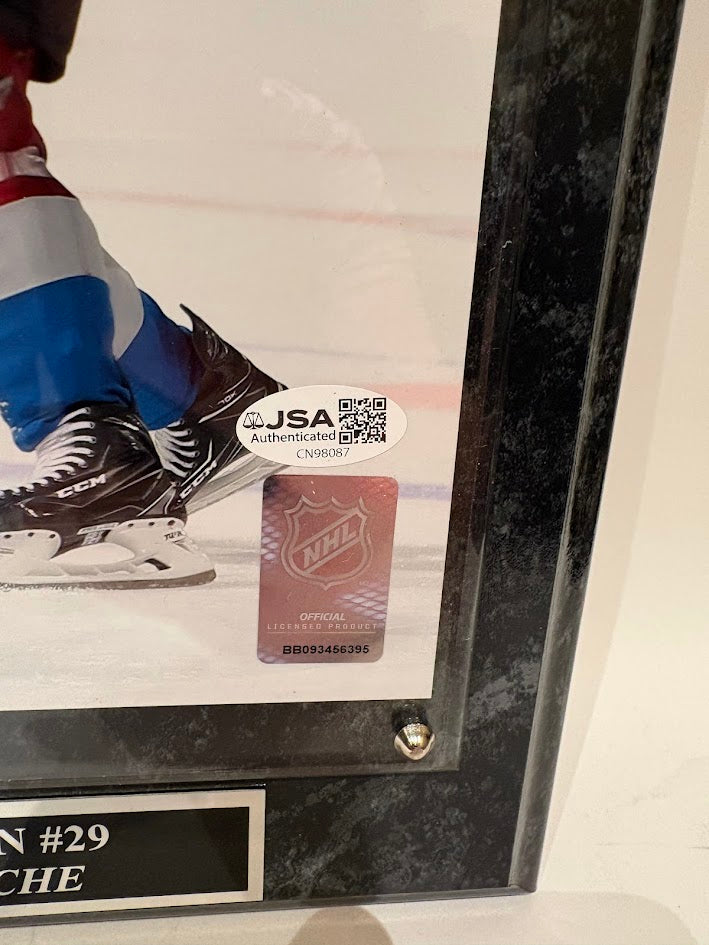 Nathan MacKinnon Autographed 8x10 Photo with Plaque — Colorado Avalanche | JSA COA