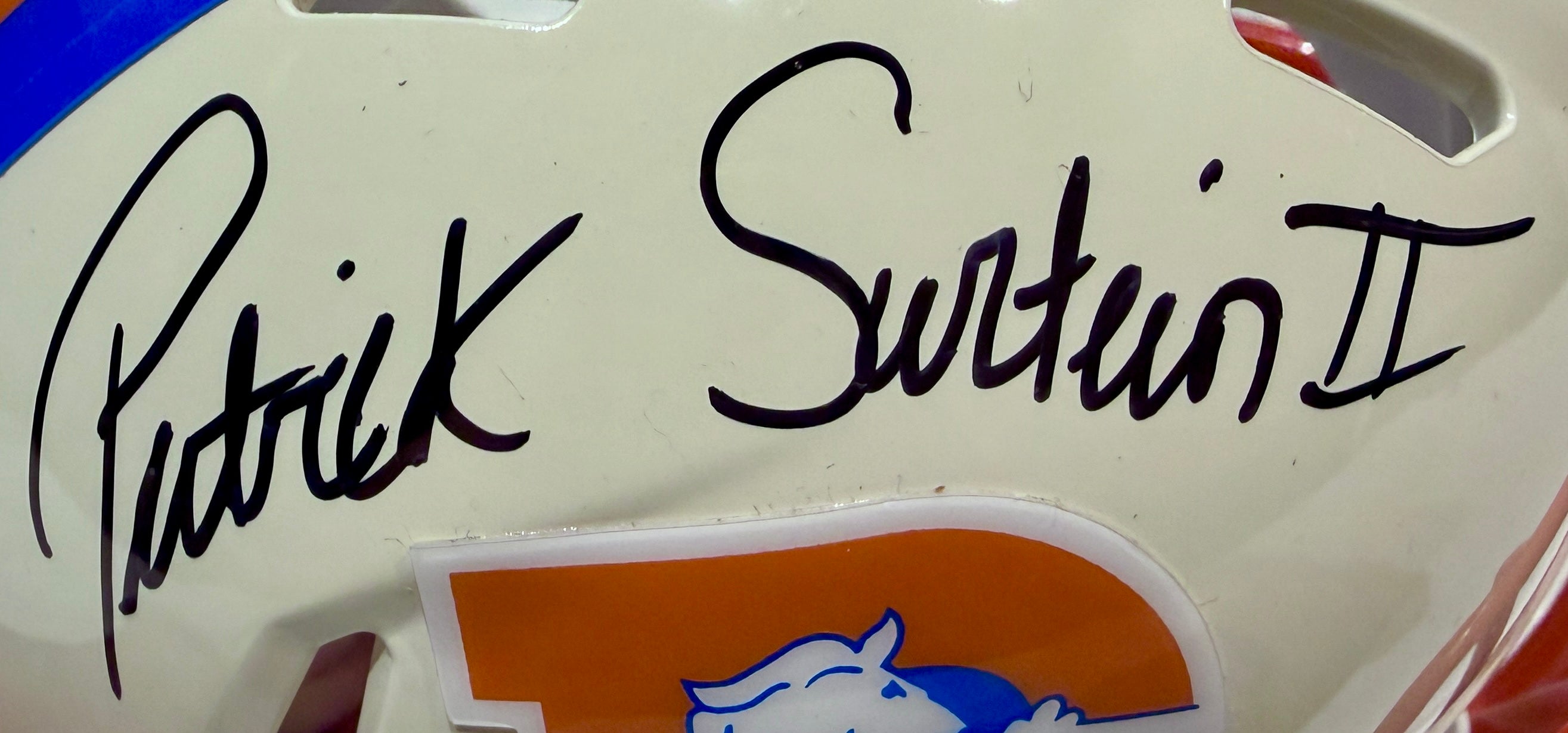 Patrick Surtain II Autographed Denver Broncos Retro Mini Helmet BAS COA