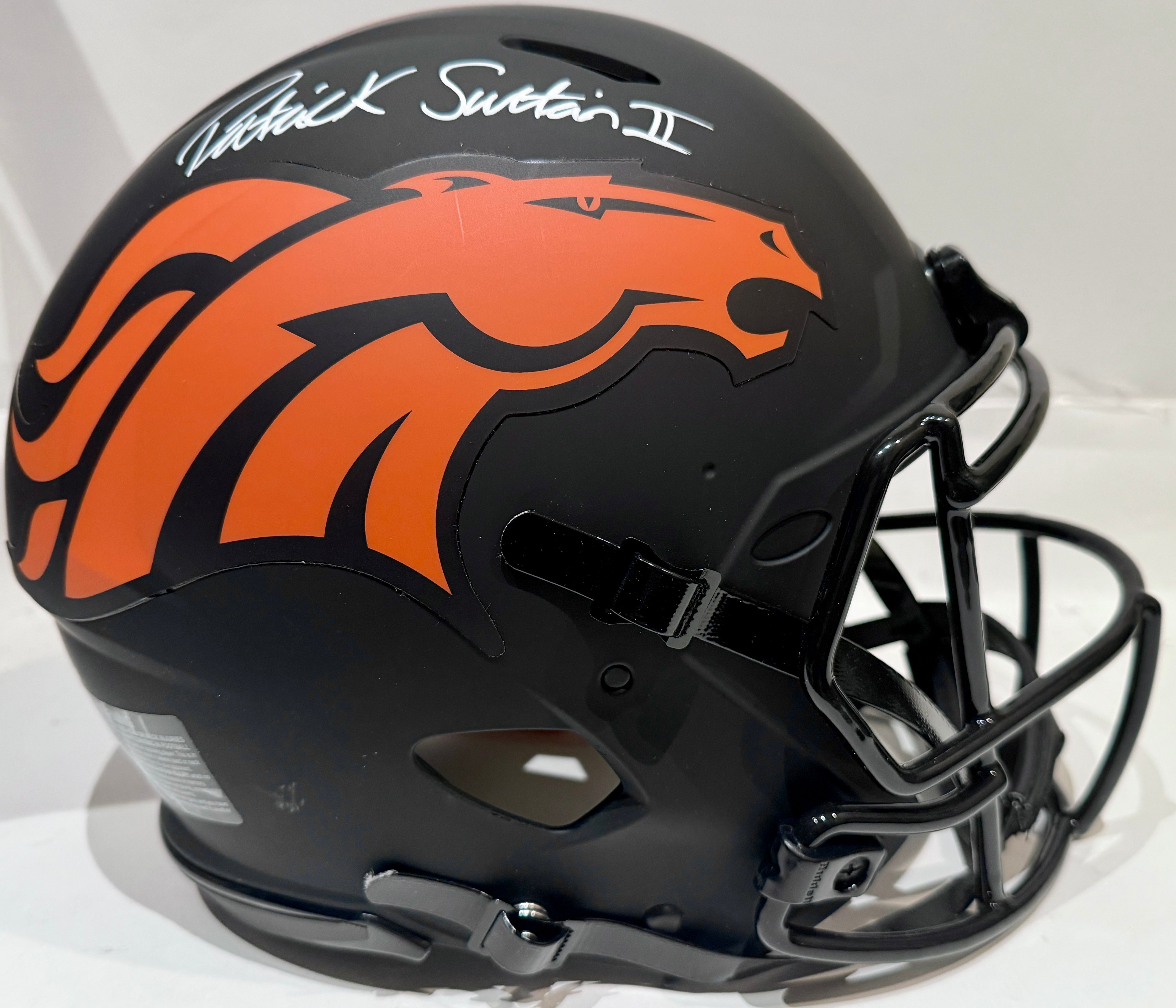 Patrick Surtain II Autographed Denver Broncos Eclipse NFL Pro Helmet BAS COA