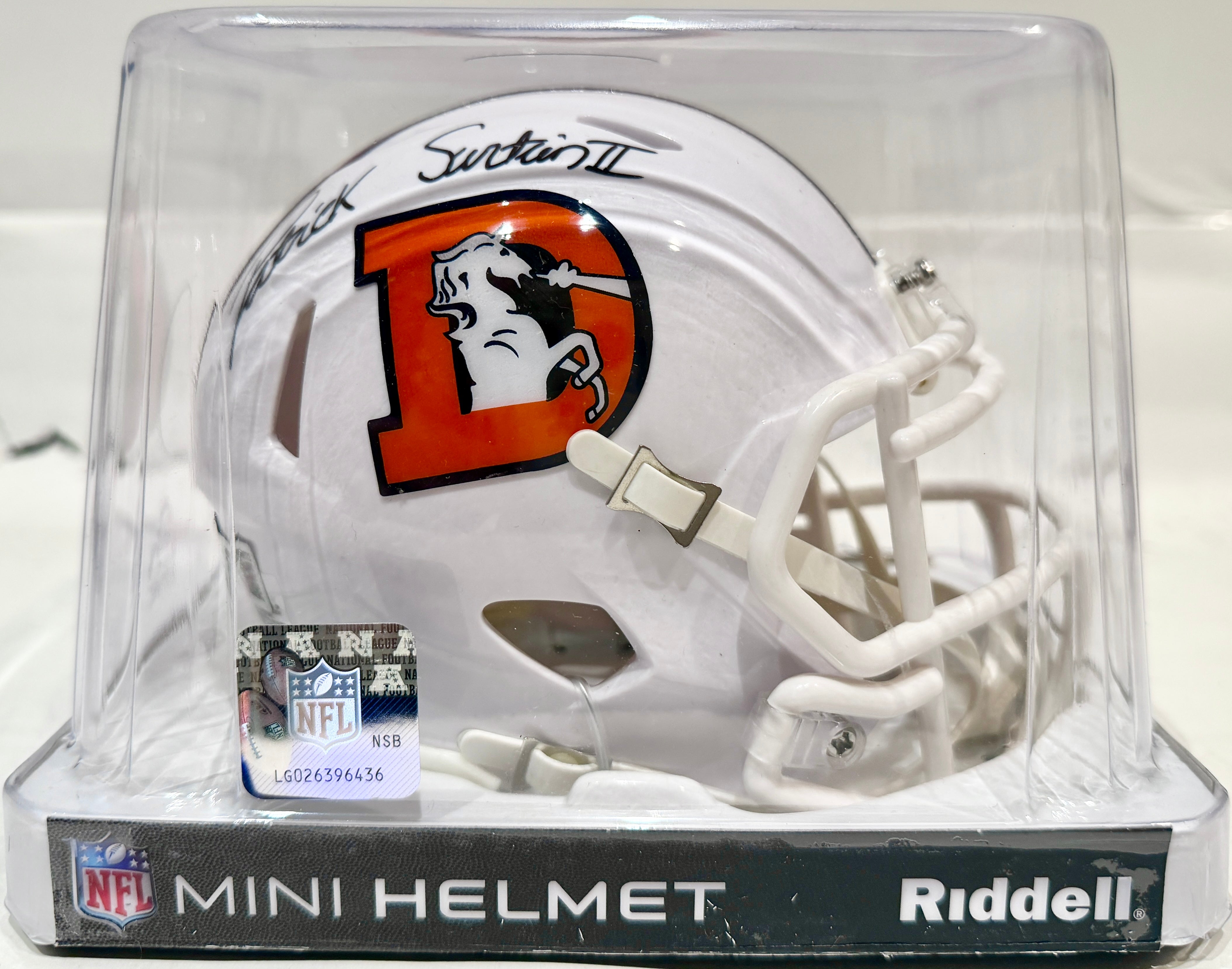 Patrick Surtain II Autographed Denver Broncos Snowcapped Mini Helmet BAS COA