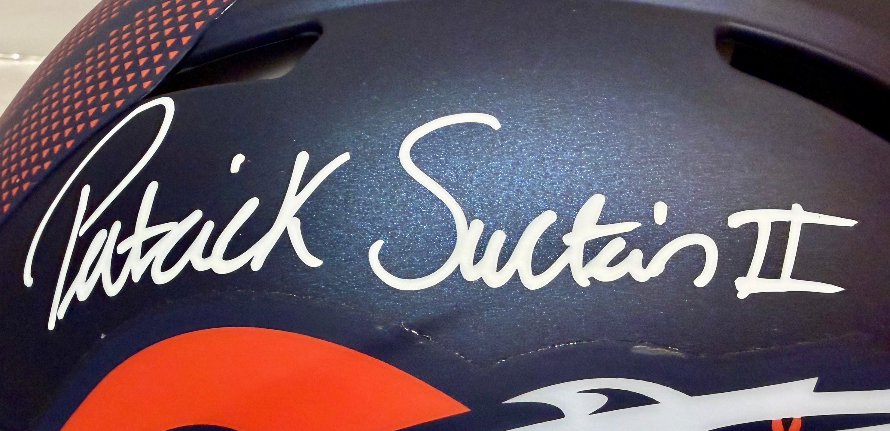Patrick Surtain II Autographed Denver Broncos Navy NFL Pro Helmet Inscribed "NFL DPOY 24" BAS COA