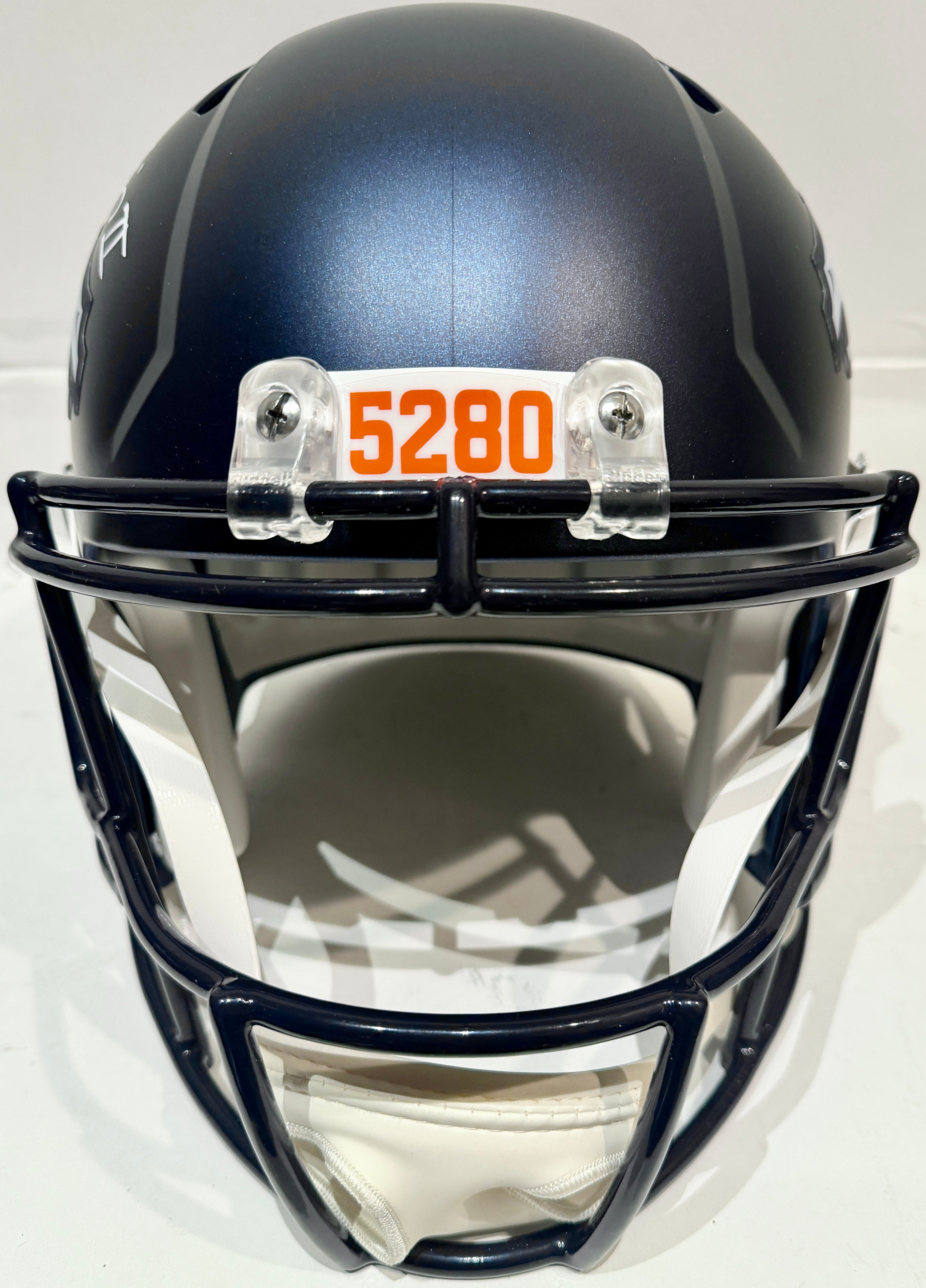 Patrick Surtain II Autographed Denver Broncos Navy Replica Helmet BAS COA