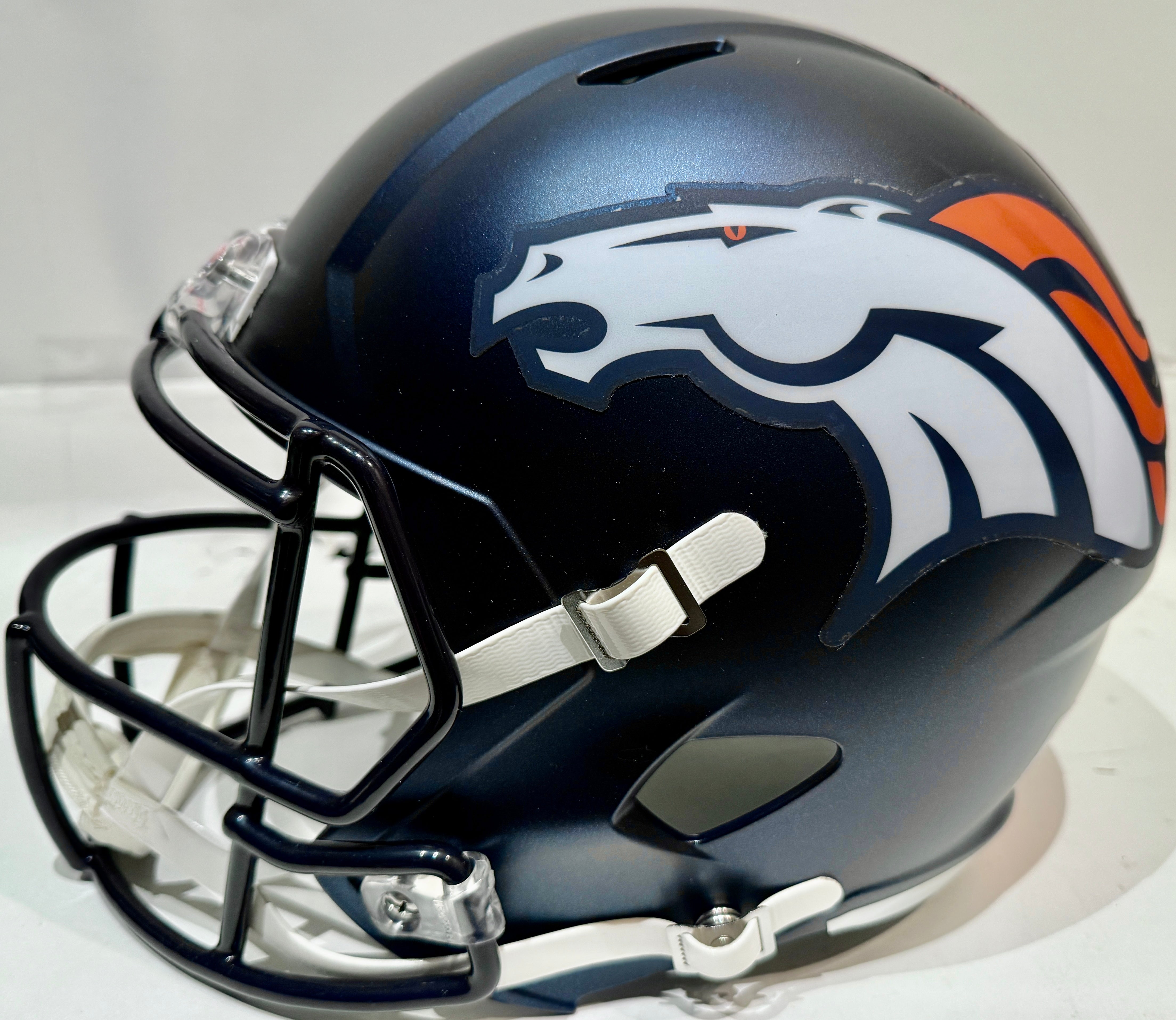 Patrick Surtain II Autographed Denver Broncos Navy Replica Helmet BAS COA