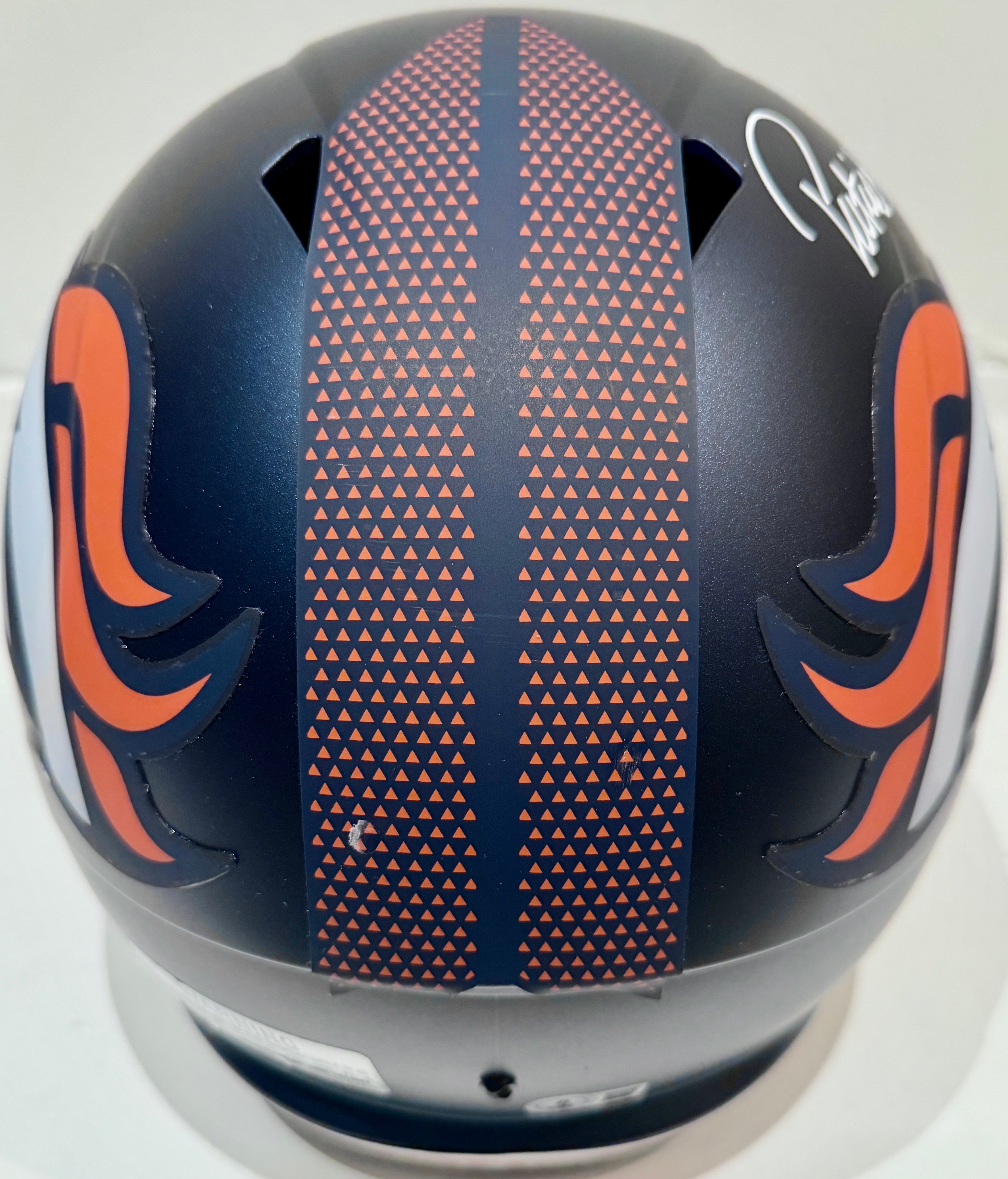 Patrick Surtain II Autographed Denver Broncos Navy Replica Helmet BAS COA