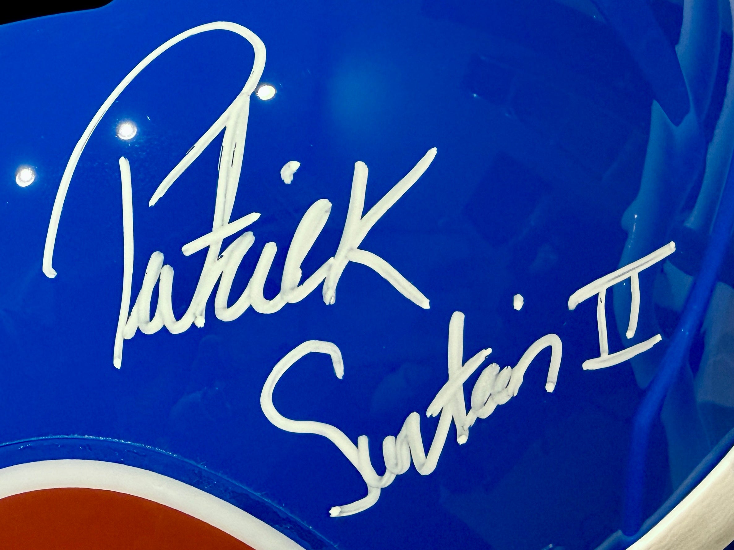 Patrick Surtain II Autographed Denver Broncos D Logo Replica Helmet Inscribed "Go Broncos!" BAS COA