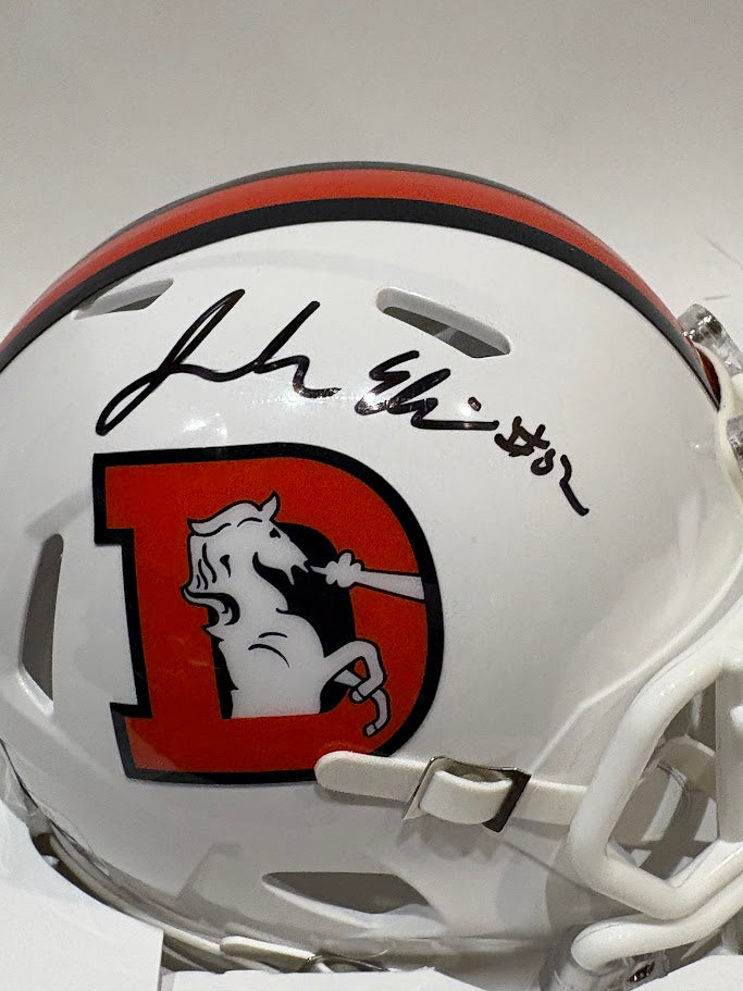 Jonah Elliss Autographed Denver Broncos Snowcapped Mini Helmet — BAS COA