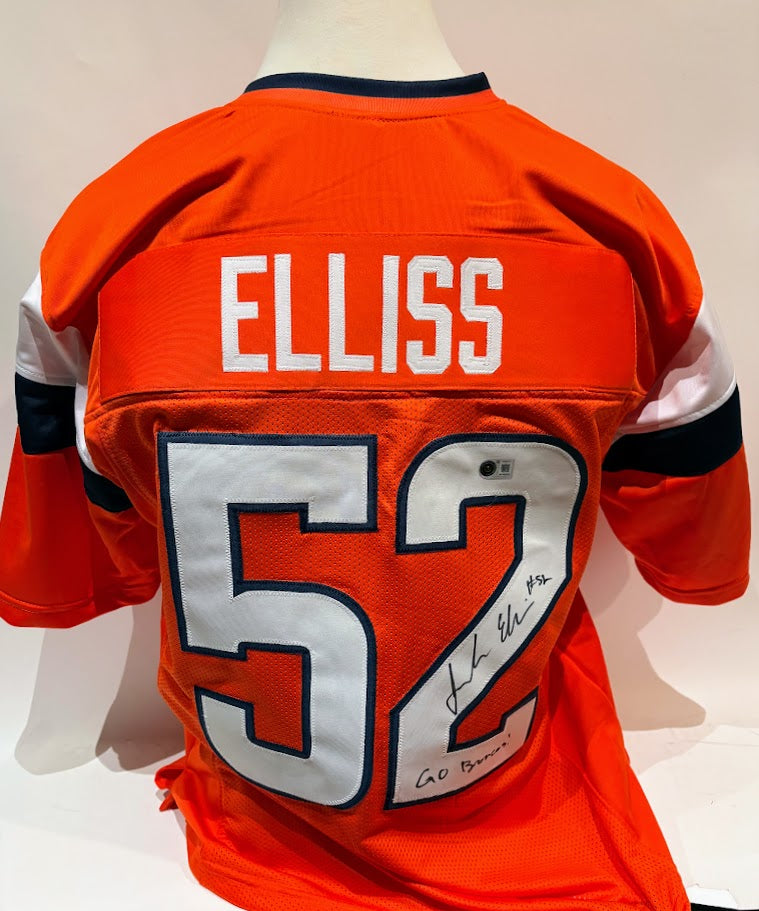 Jonah Elliss Autographed Denver Broncos Orange Jersey Inscribed "Go Broncos!" — BAS COA
