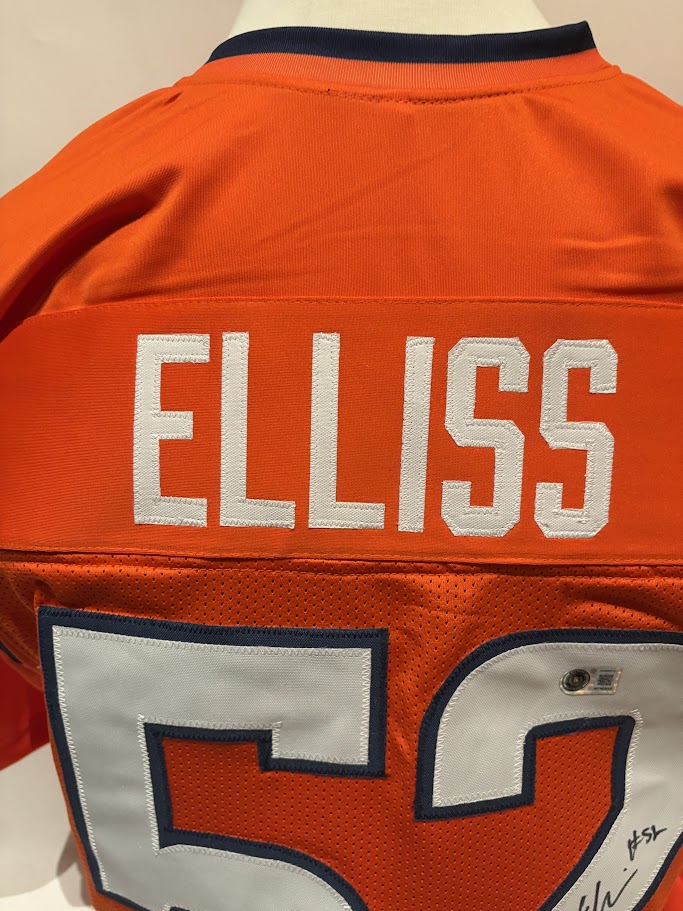 Jonah Elliss Autographed Denver Broncos Orange Jersey Inscribed "Go Broncos!" — BAS COA