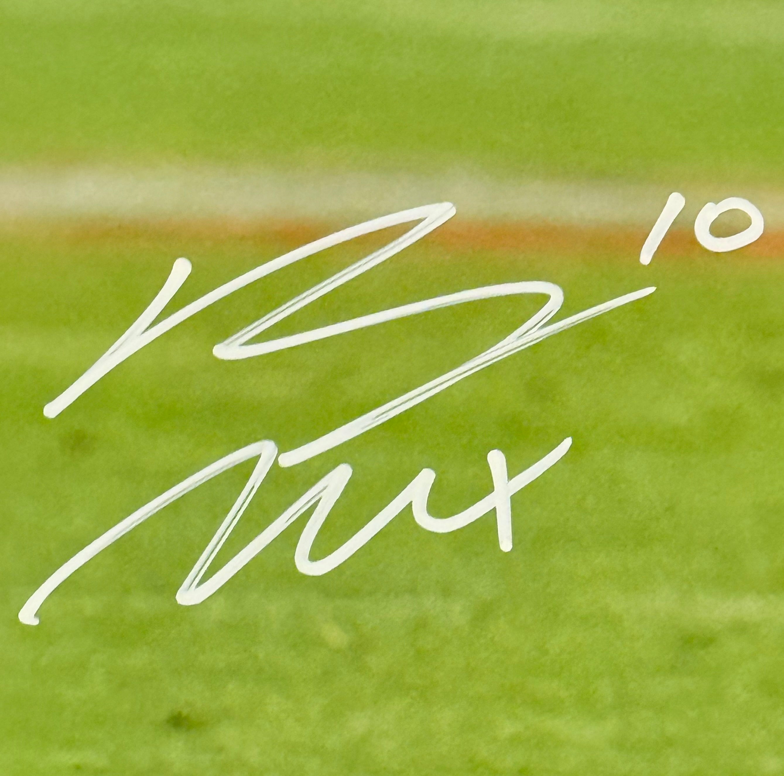 Bo Nix Autographed 16x20 Photo With Deluxe Frame – Denver Broncos BAS COA