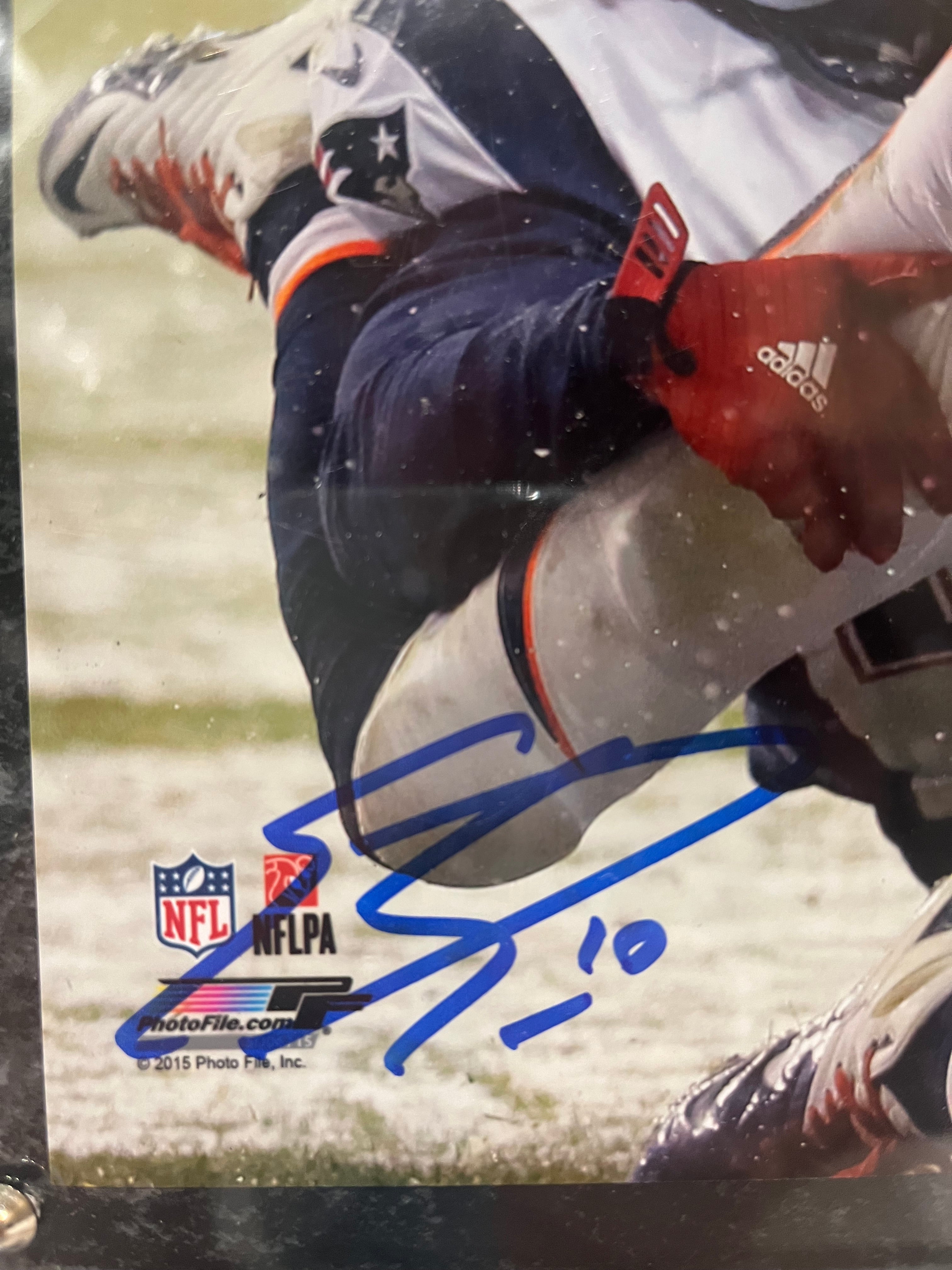 Emmanuel Sanders Autographed 8x10 Photo with Plaque — Denver Broncos | JSA COA