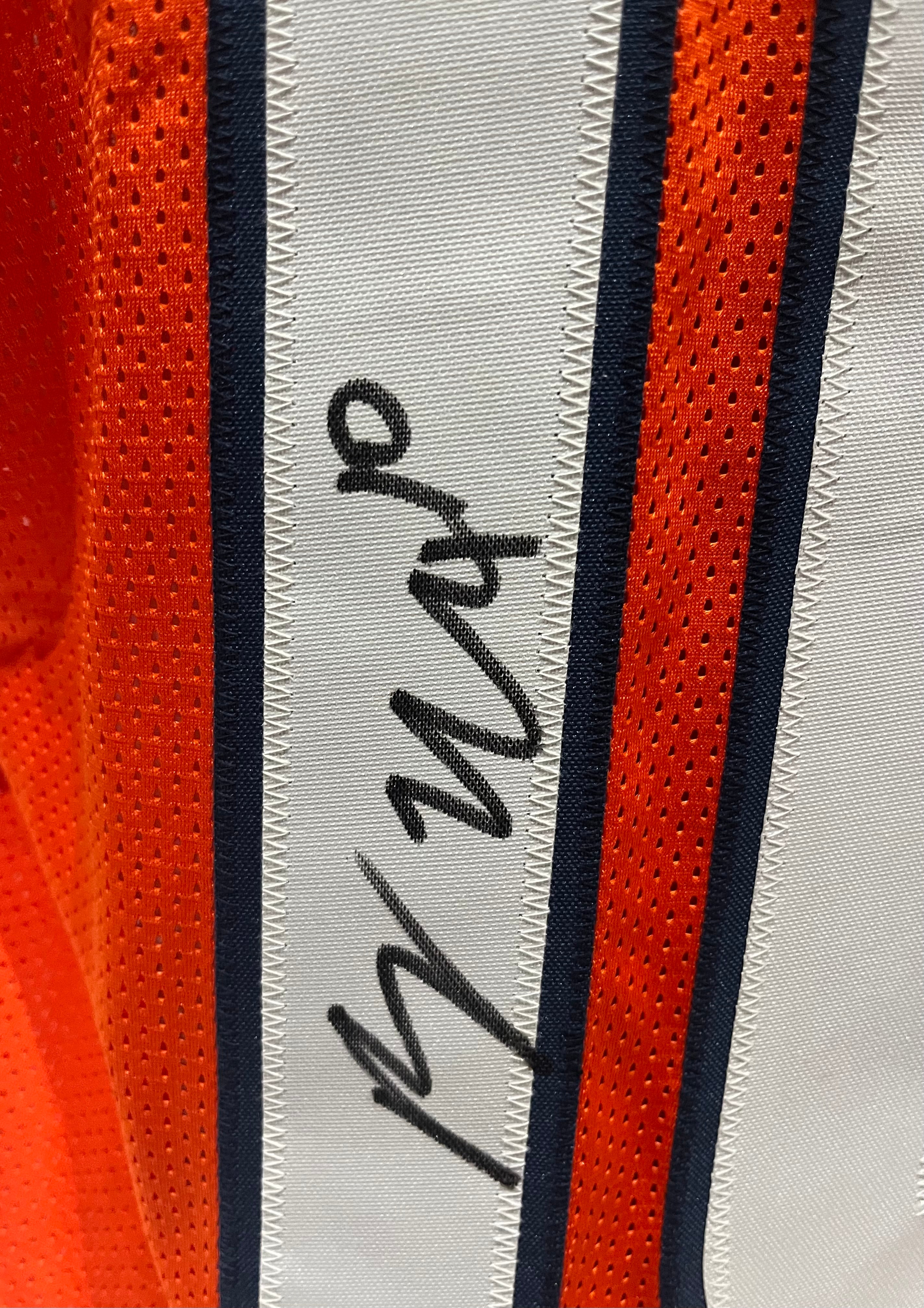 Bo Nix Denver Broncos Autographed Orange Custom Jersey BAS COA