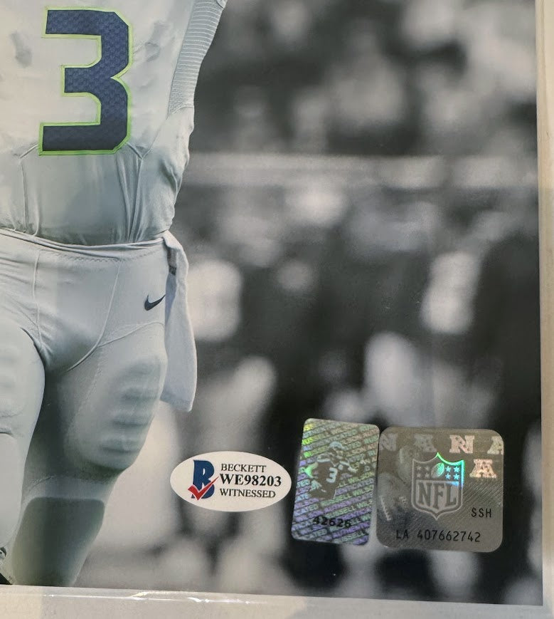 Russell Wilson Autographed Seattle Seahawks 8x10 Photo Beckett COA - Latitude Sports Marketing
