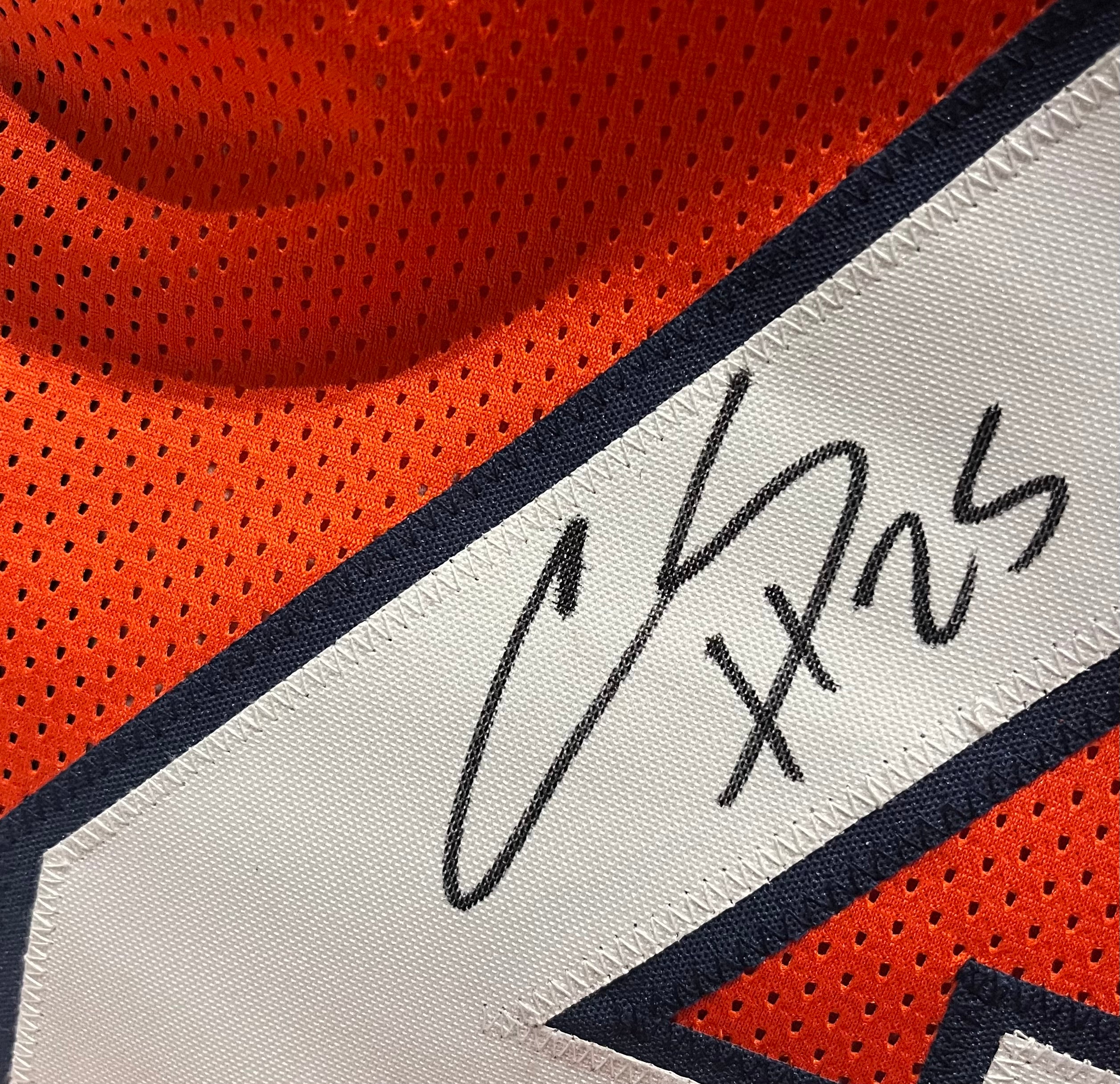 Chris Harris Jr. Autographed & Inscribed Broncos Orange Jersey "No Fly Zone" BAS COA