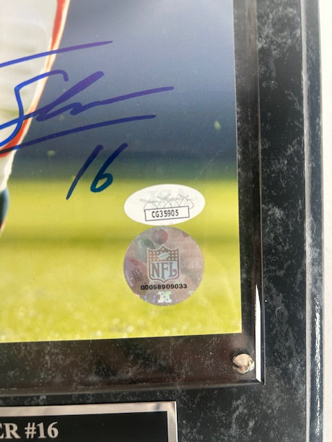 Jake Plummer Autographed 8x10 Photo with Plaque JSA COA