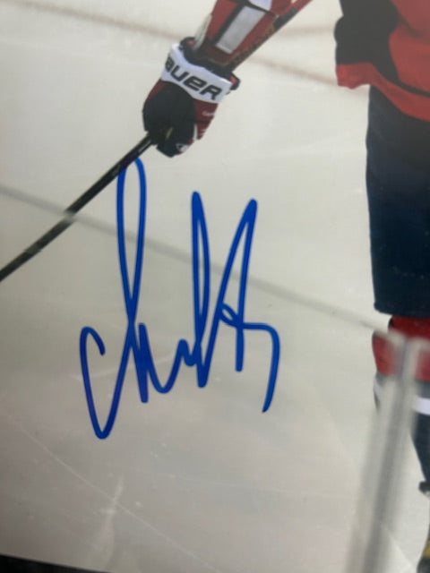 Alex Ovechkin Autographed 8x10 Photo with Plaque JSA COA