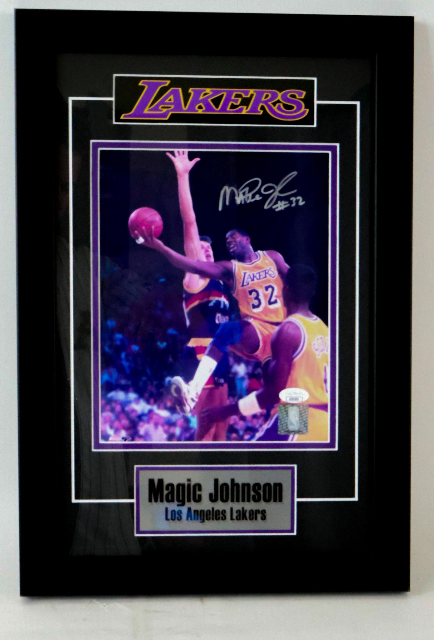 Magic Johnson Los Angeles Lakers Autographed 8"x10" Framed Photo - Latitude Sports Marketing