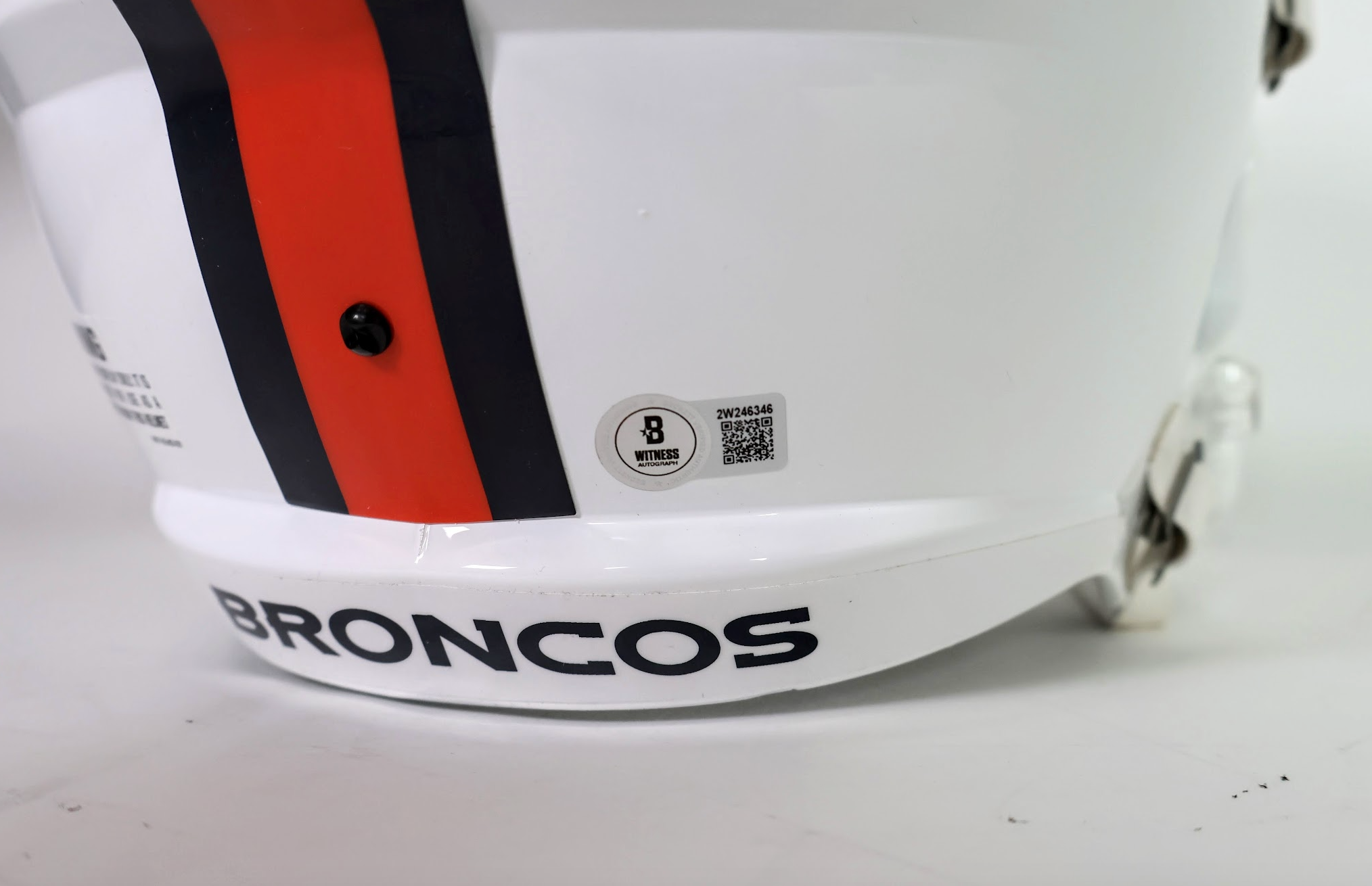 Bo Nix Autographed Pro Snowcapped Helmet Inscribed "Go Broncos!" - Beckett COA