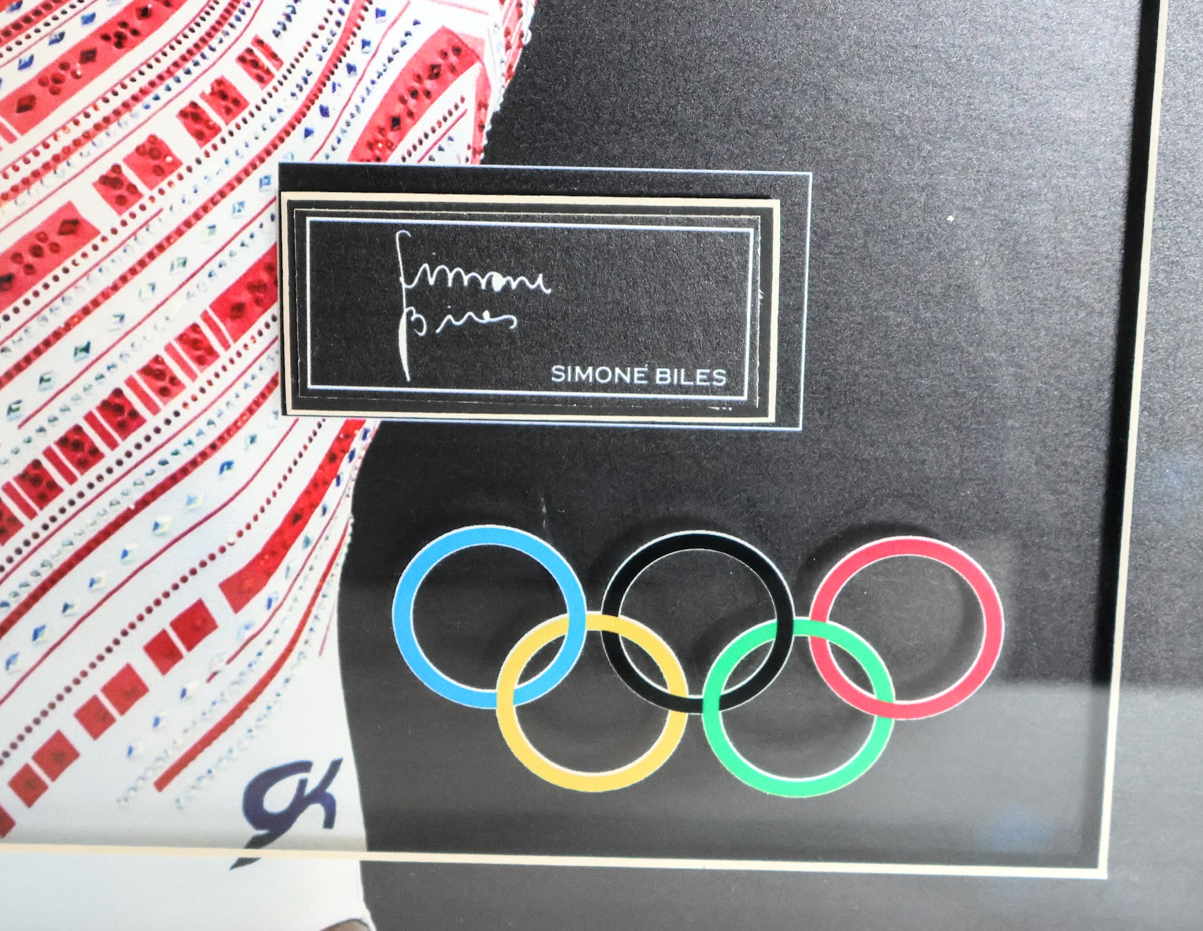 Simone Biles 2024 Paris Olympics Gold Medal – Women's All-Around & Most Decorated Gymnast in History – Laser Engraved Signature Framed