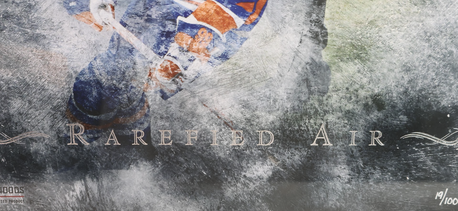 Wayne Gretzky & Tiger Woods Autographed "Rarefied Air" 16x20 Autographed Photo Collage Framed