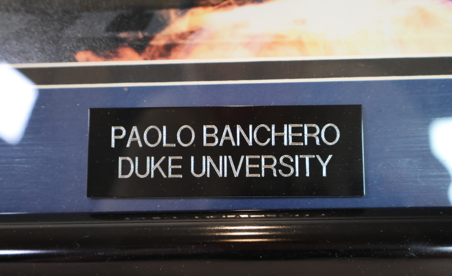 Paolo Banchero Duke University Autographed 8x10 Photo Framed