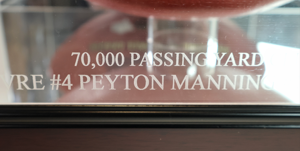 Autographed NFL Football - 70,000 Passing Yard Club: Brett Favre, Drew Brees, Peyton Manning