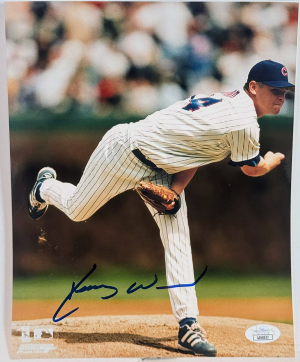 Kerry Wood Autographed 8x10 Photograph (JSA COA)