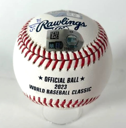 Shohei Ohtani & Yoshinobu Yamamoto Dual-Signed "23 WBC Champs" Baseball LE-25 Fanatics COA