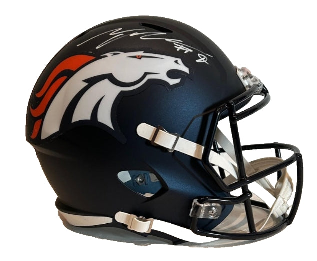 Talanoa Hufanga Autographed Full-Size Denver Broncos Replica Helmet BAS COA