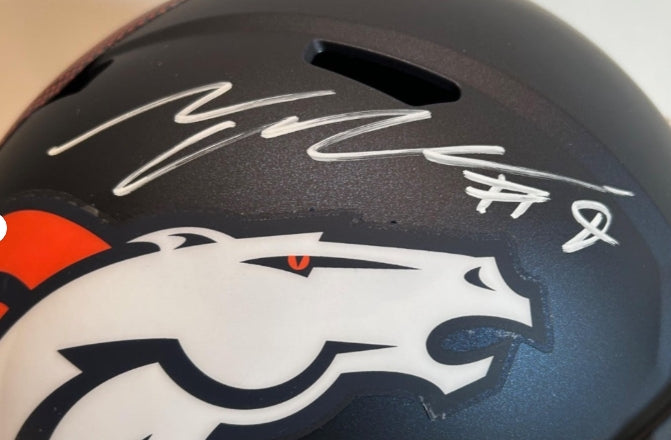Talanoa Hufanga Autographed Full-Size Denver Broncos Replica Helmet BAS COA