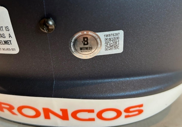Talanoa Hufanga Autographed Full-Size Denver Broncos Replica Helmet BAS COA