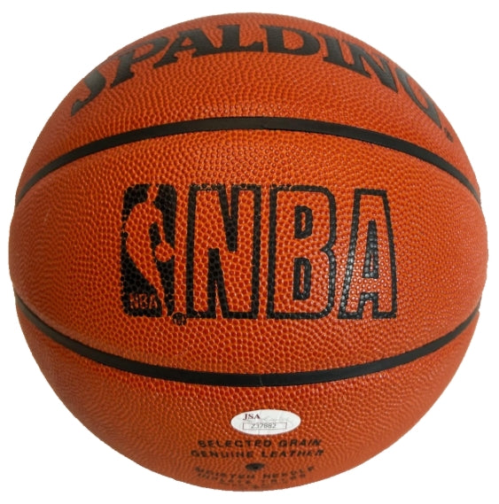 Wilt Chamberlain & Bill Russell Dual-Autographed NBA Basketball LE-1000 JSA LOA - Latitude Sports Marketing