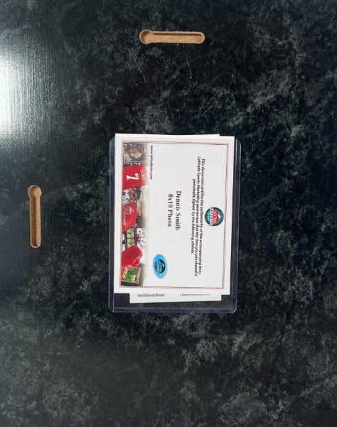 Dennis Smith Autographed Denver Broncos 8x10 Photo Inscribed "ROF 01" with Plaque JSA COA