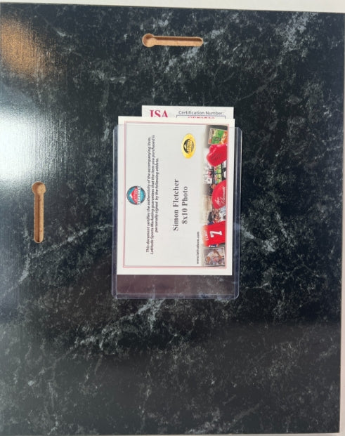 Simon Fletcher Authographed 8x10 Photo Inscribed "85-95" with Plaque JSA COA