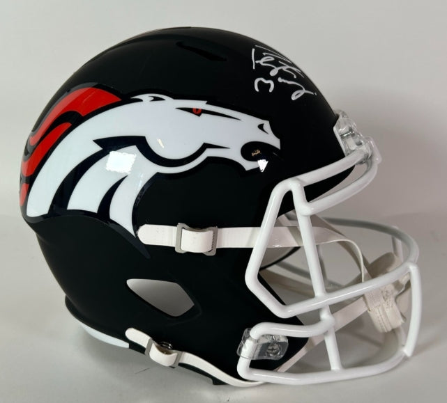 Peyton Manning Autographed Black Matte Full Size Replica Helmet Fanatics COA
