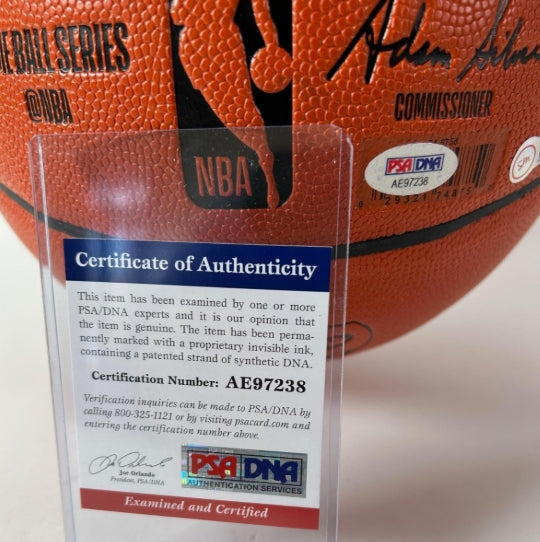 Anthony Davis Autographed Spalding NBA Basketball PSA/DNA COA